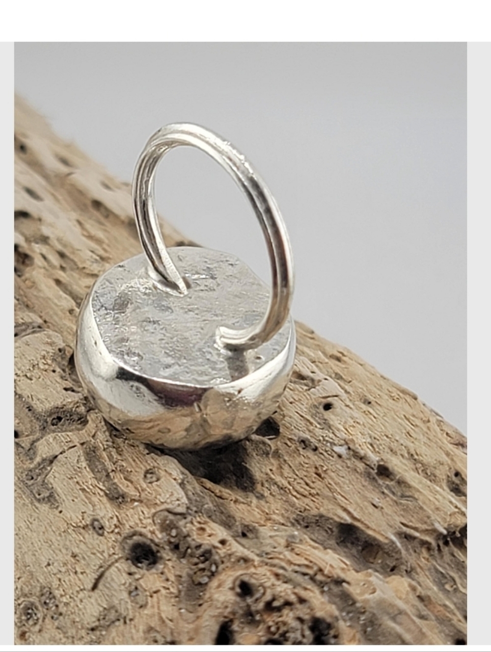 Sterling Silver Dome Ring - Polished Silver Statement Ring Size 8 - Picture 7 of 7